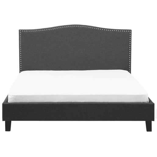 Cama Tecido MONTPELLIER 180 x 200 cm LED Branco