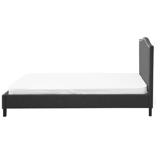 Cama Tecido MONTPELLIER 180 x 200 cm LED Branco