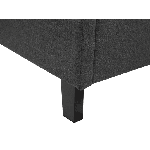 Cama Tecido MONTPELLIER 180 x 200 cm LED Branco