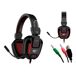 Cascos Gaming Negro Samurai Luz RGB Roja 2xJack+USB Cascos Gaming Negro Samurai Luz RGB Roja 2xJack+USB Negro