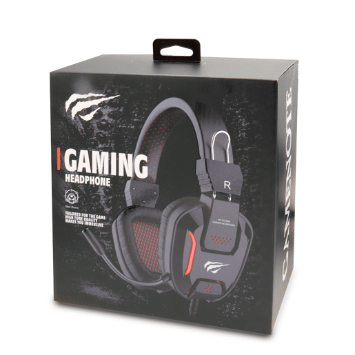 Auricular para jogos Preto Samurai Auricular para jogos Luz vermelha RGB 2xJack+USB H2168D
