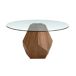 ANGEL CERDA Mesa comedor redonda cristal templado y nogal 150x150 ANGEL CERDA Mesa comedor redonda cristal templado y nogal 150x150 Nogal