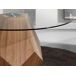 ANGEL CERDA Mesa comedor redonda cristal templado y nogal 150x150 ANGEL CERDA Mesa comedor redonda cristal templado y nogal 150x150 Nogal