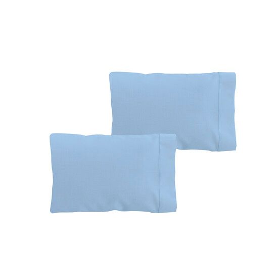 Set dos fundas de almohada donegal 75cm o cama 150cm celeste