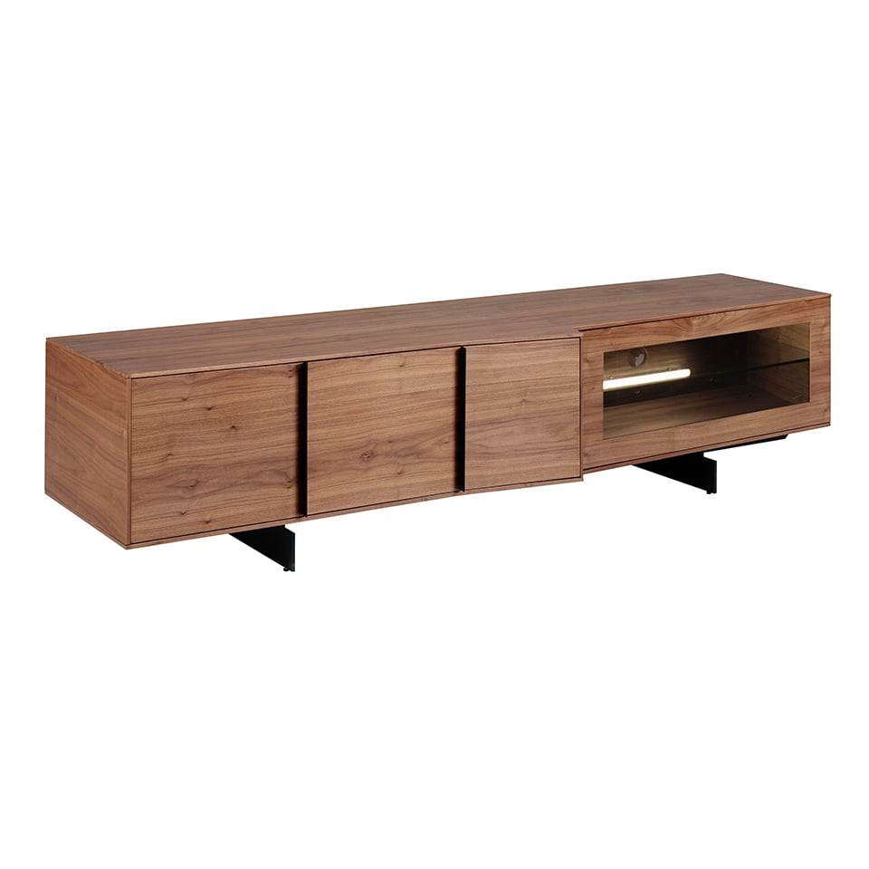ANGEL CERDA Mueble TV nogal con iluminación interior