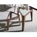 ANGEL CERDA Mesa rincón triangular cristal templado y nogal 45x39 ANGEL CERDA Mesa rincón triangular cristal templado y nogal 45x39 Nogal