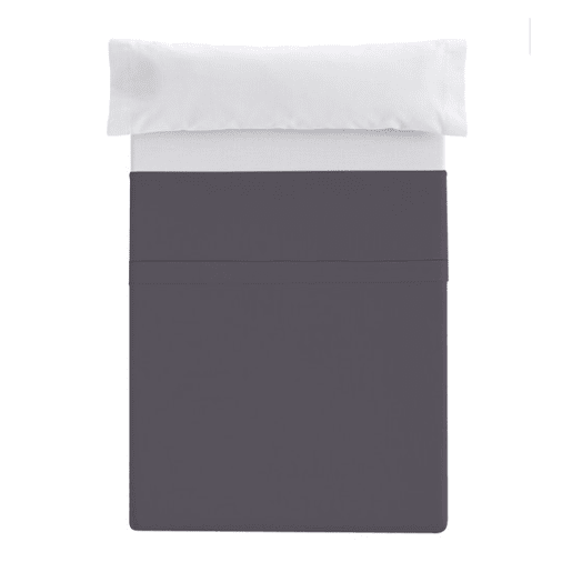 Lençol plano com elástico Cama Donegal 180cm Cinza Escuro