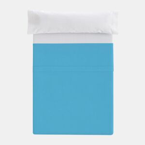 Lençol plano com elástico Cama Donegal 135cm Turquesa