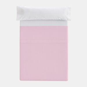 Lençol plano com elástico Cama Donegal 90cm Rosa