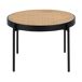 ANGEL CERDA Mesa rincón de madera y acero 66x66 ANGEL CERDA Mesa rincón de madera y acero 66x66 Natural