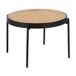 ANGEL CERDA Mesa rincón de madera y acero 66x66 ANGEL CERDA Mesa rincón de madera y acero 66x66 Natural