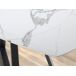 ANGEL CERDA Mesa comedor extensible ovalada barril mármol porcelánico y acero negro 178x90 ANGEL CERDA Mesa comedor extensible ovalada barril mármol porcelánico y acero negro 178x90 Negro