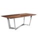 ANGEL CERDA Mesa comedor ovalada barril nogal y acero cromado 220x110 ANGEL CERDA Mesa comedor ovalada barril nogal y acero cromado 220x110 Nogal