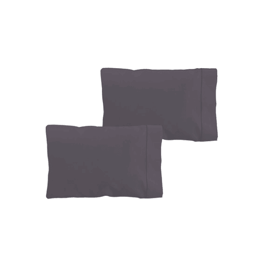 Conjunto de duas fronhas Donegal 70cm ou cama 135cm Cinza Escuro