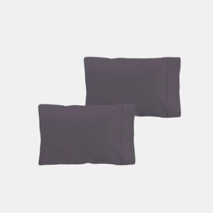 Conjunto de duas fronhas Donegal 70cm ou cama 135cm Cinza Escuro