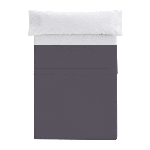 Lençol plano com elástico Cama Donegal 105cm Cinza Escuro