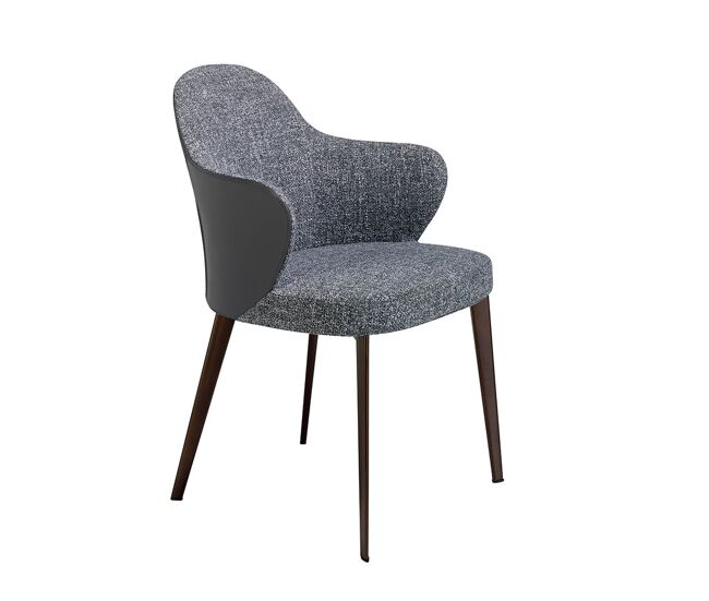 Angel cerda silla tela y polipiel gris oscuro