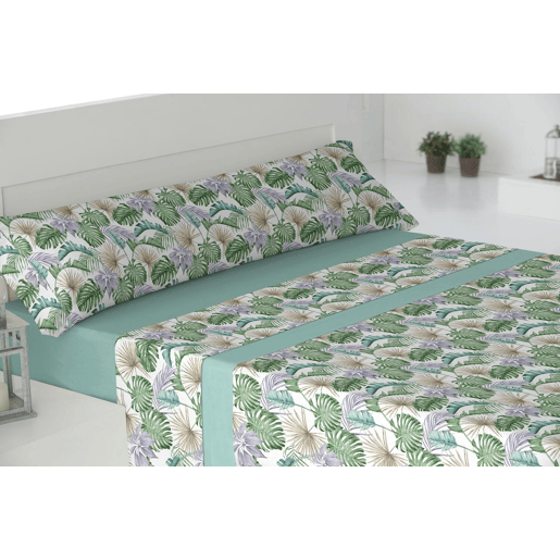 Conjunto de Lençóis Três Peças Chile Cama 135cm Aqua