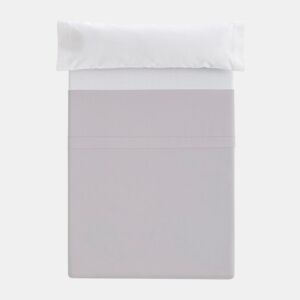 Lençol plano com elástico Cama Donegal 135cm Cinza Claro