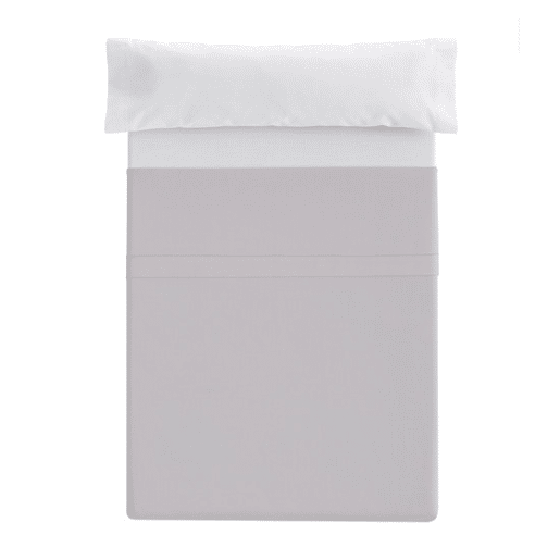 Lençol plano com elástico Cama Donegal 105cm Cinza Claro