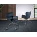 ANGEL CERDA Silla oficina giratoria polipiel azul ANGEL CERDA Silla oficina giratoria polipiel azul Inox