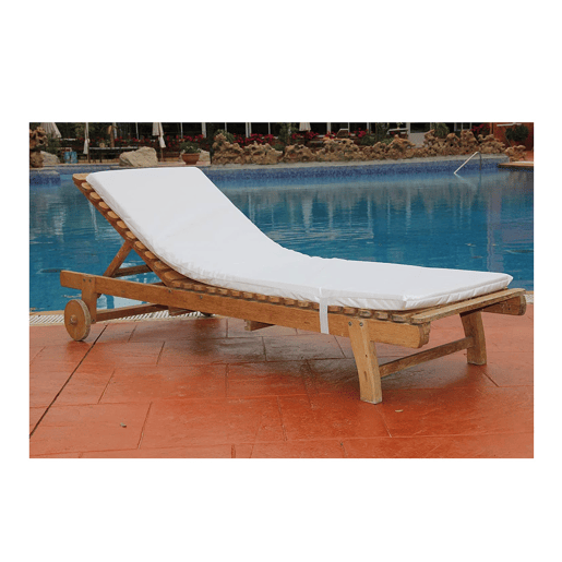 Colchão para espreguiçadeira impermeável 180x60x6 cm Branco Acomoda Têxtil.