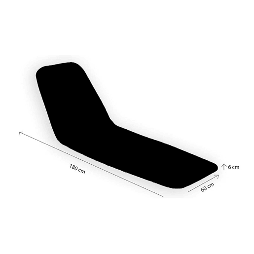 Colchão para espreguiçadeira impermeável 180x60x6 cm Branco Acomoda Têxtil.