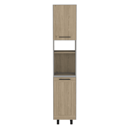 Despensa de cozinha alta Hasselt, com várias prateleiras 208,4 CM L X 13,75CM P X 15,75CM C Cinzento  Rovere