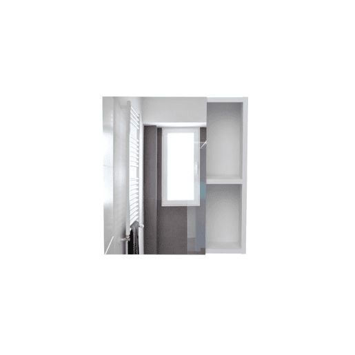 Móvel de parede para casa de banho Labelle, com espelho 160 cm L x 20,3 cm L x 62,4 cm P Branco