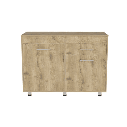 Móvel básico de cozinha Orion, com gaveta 89,5 cm L X 51,6 cm P X 120,3 cm C Branco  Macadâmia