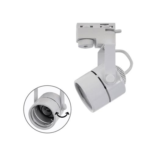 Projector de metal cor branca série ayrton 7,5cm