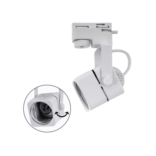 Projector de metal cor branca série ayrton 7cm