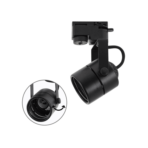 projector de metal cor preta série ayrton 7,5cm