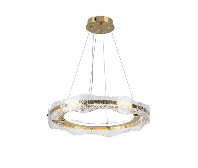 Lampara de techo metal color dorado serie lira 60cm