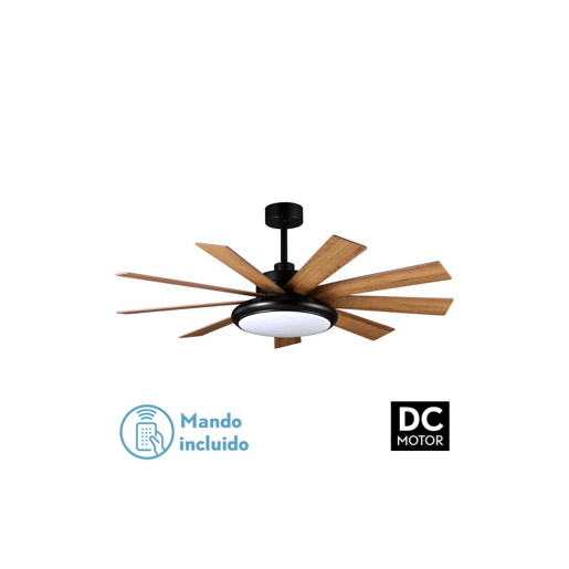ventilador de tecto metálico cor preta série pireo 132cm