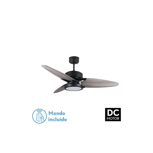 ventilador de tecto metálico cor preta série cross 132cm