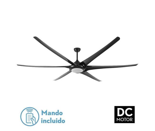 Ventilador de techo metal color negro serie moncayo 254cm