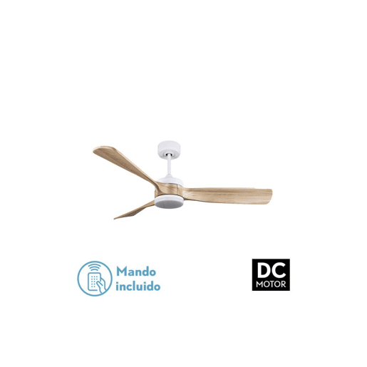 ventilador de tecto metálico cor branca série oriente 132cm