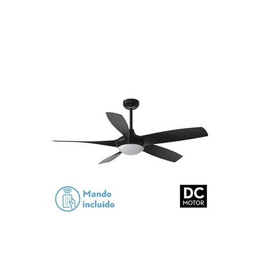 ventilador de tecto metálico cor preta série galleo 137cm