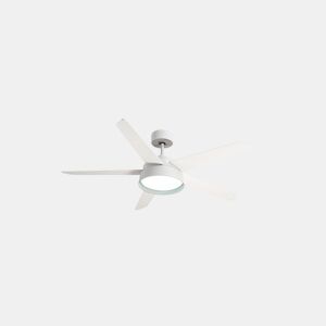 ventilador de tecto metálico cor branca série lebeche 132cm