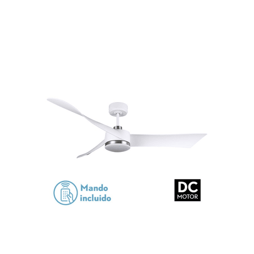 ventilador de tecto metálico cor branca série tempel 132cm