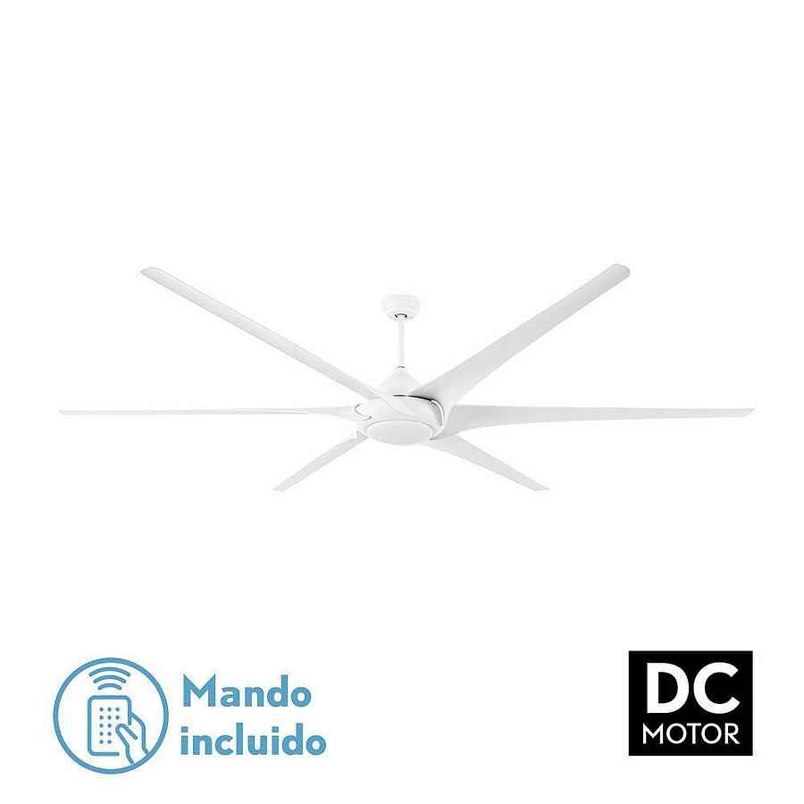 Ventilador De Techo Dc Moncayo Blanco 254cm Led Cct Regulable Control Remoto Con Temporiza