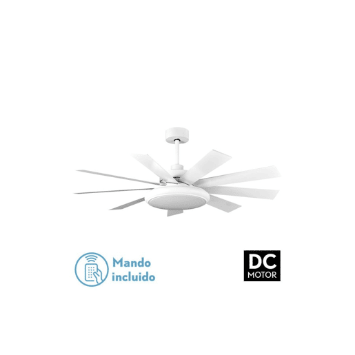 ventilador de tecto metálico cor branca série pireo 132cm