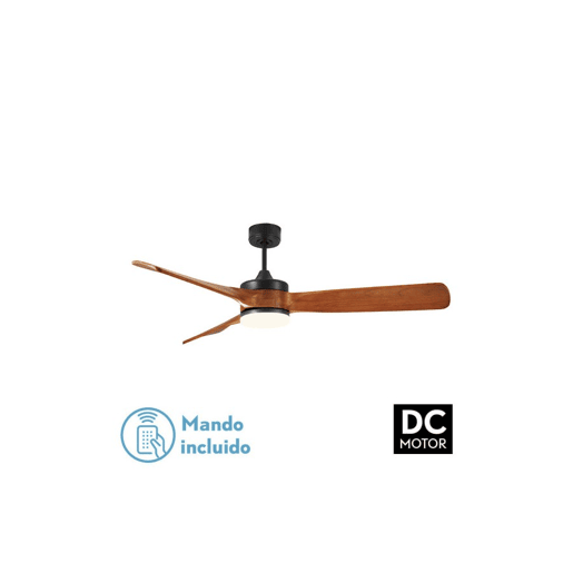 ventilador de tecto metálico cor preta série oriente 132cm