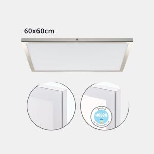 painel de led quadrado alumínio cor níquel série voltaire 60cm