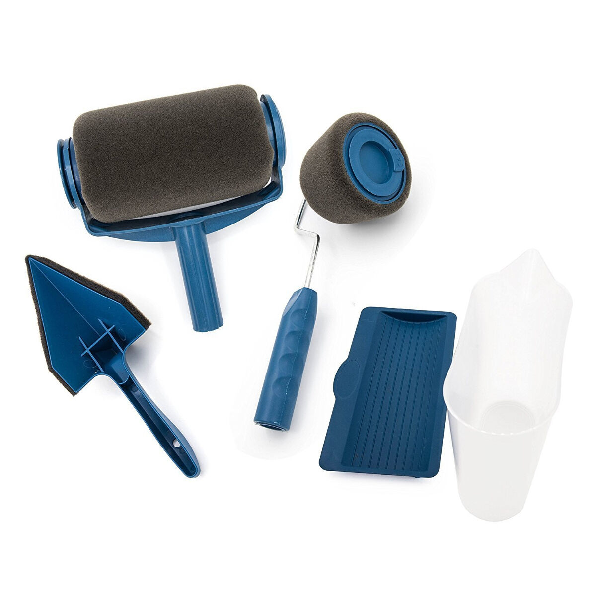 Rodillo de pintura anti goteo con accesorios y palo extensible