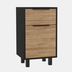Mesa de cabeceira Kaia Z, com uma gaveta 41,2CM C X 36,3CM P X70CM A Wengue Mel
