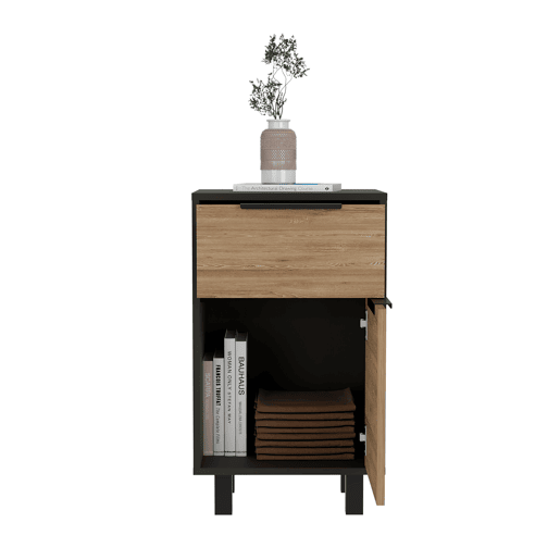 Mesa de cabeceira Kaia Z, com uma gaveta 41,2CM C X 36,3CM P X70CM A Wengue  Mel