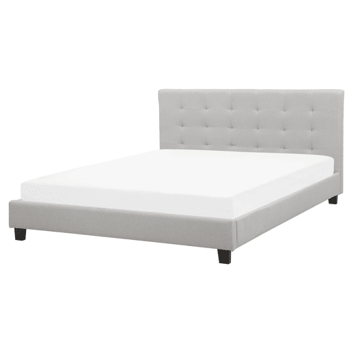 Cama de água Tecido LA ROCHELLE 160 x 200 cm Cinzento claro