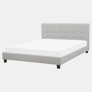 Cama de água Tecido LA ROCHELLE 160 x 200 cm Cinzento claro